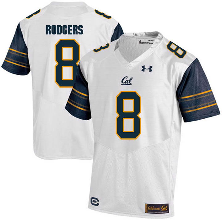 California Golden Bears 8 Aaron Rodgers White College Football Jersey DingZhi